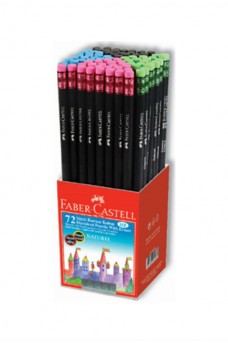 Μολύβι Faber Castell μαύρο με γόμα